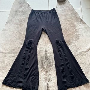 Initiation Into Darkness Front Split Bell Bottoms